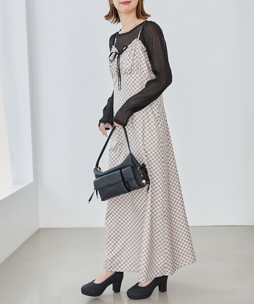 MAJESTIC LEGON（マジェスティックレゴン）の「アンニュイレースアップバッグ（ショルダーバッグ・レディース・アイボリー/ブラウン/ブラック・FREE）」の21枚目の写真