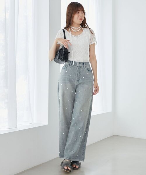 MAJESTIC LEGON（マジェスティックレゴン）の「アンニュイレースアップバッグ（ショルダーバッグ・レディース・アイボリー/ブラウン/ブラック・FREE）」の22枚目の写真