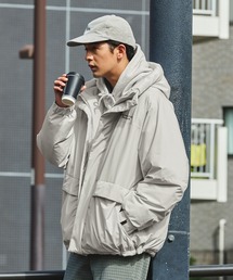 マルチファンクショナル テックファブリック ビッグシルエット ドロストフードパディングジャケット【THE CRAFT CREW PRODUCTS】