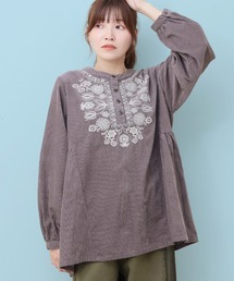 チチカカ | Rico メヒコフラワー刺繍コーデュロイプルオーバー(シャツ/ブラウス)