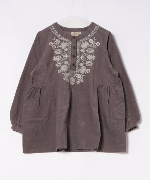 チチカカ（チチカカ）の「Rico メヒコフラワー刺繍コーデュロイプルオーバー（シャツ/ブラウス・レディース・グレー/ブラック/グリーン・FREE）」の7枚目の写真