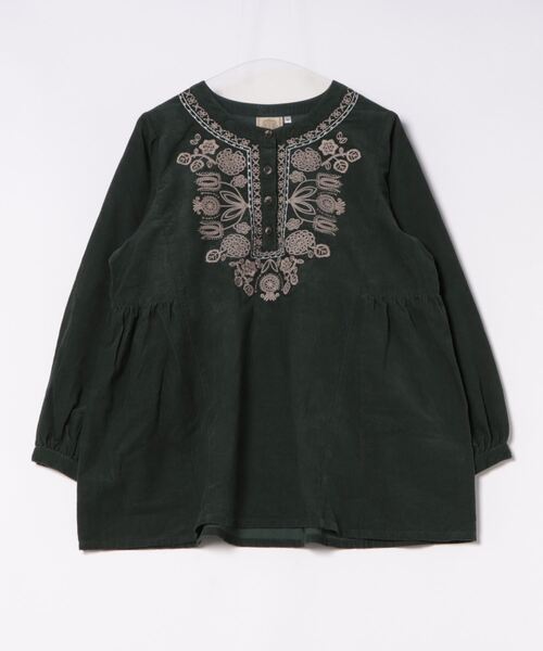 チチカカ（チチカカ）の「Rico メヒコフラワー刺繍コーデュロイプルオーバー（シャツ/ブラウス・レディース・グレー/ブラック/グリーン・FREE）」の8枚目の写真
