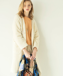 DouDou | 【DouDou】ノーカラーボアコート(その他アウター)