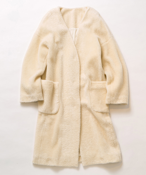 DouDou（ドゥドゥ）の「【DouDou】ノーカラーボアコート（その他アウター・レディース・キャメル/グレー/ホワイト・FREE）」の21枚目の写真