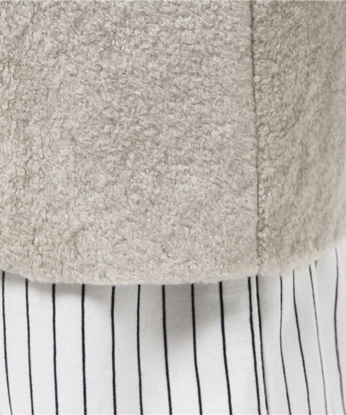 DouDou（ドゥドゥ）の「【DouDou】ノーカラーボアコート（その他アウター・レディース・キャメル/グレー/ホワイト・FREE）」の8枚目の写真