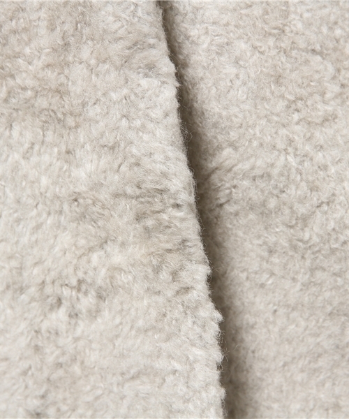 DouDou（ドゥドゥ）の「【DouDou】ノーカラーボアコート（その他アウター・レディース・キャメル/グレー/ホワイト・FREE）」の5枚目の写真