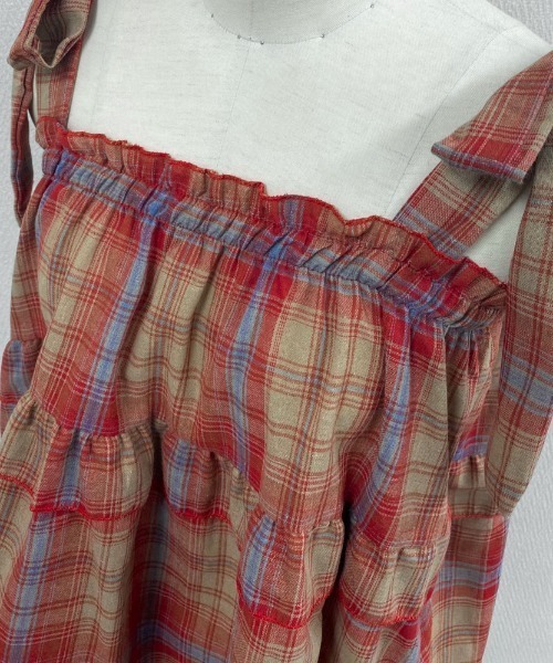 LADY LIKE(レディライク)の「チェック柄ショルダーリボンティアードチュニック(シャツ/ブラウス・レディース・レッド/アイボリー/ブラック/レッド系/グリーン・M)」の19枚目の写真
