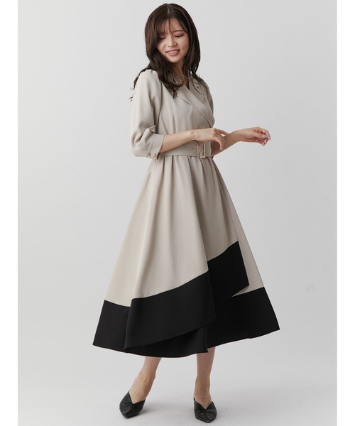 TONAL（トーナル）の「バイカラーカシュクールテーラード