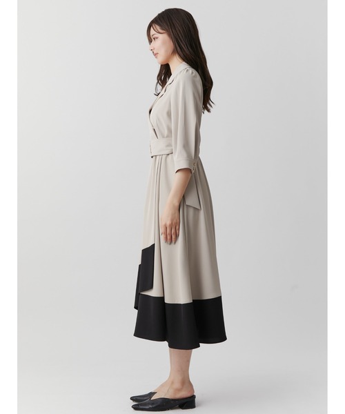 TONAL（トーナル）の「バイカラーカシュクールテーラード