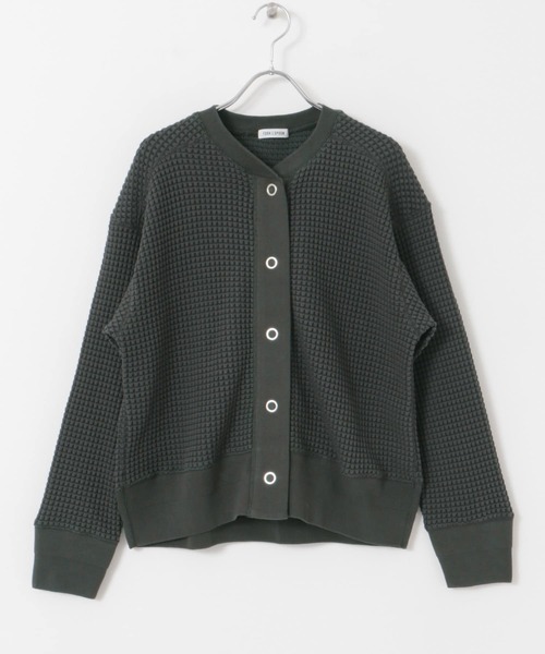 FORK&SPOON◆カーディガン(厚手)/1/アクリル/WHT/無地 WEB/一部店舗限定』FORK&SPOON ウォッシャブルローゲージニット