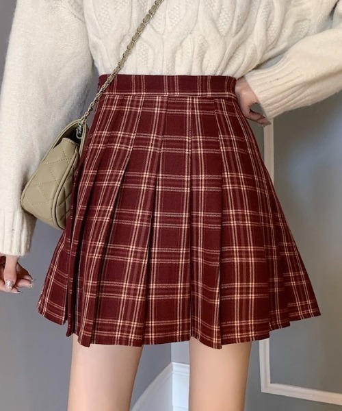 GEMEDA（ジェメダ）の「チェック柄ミニスカート（スカート・レディース・グレー/レッド・M/S）」の12枚目の写真