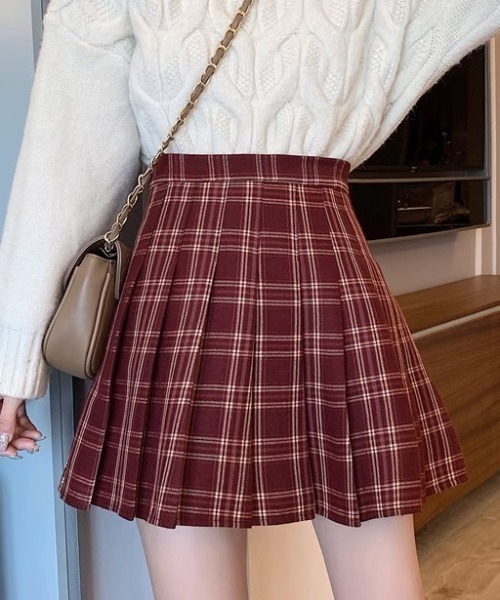 GEMEDA（ジェメダ）の「チェック柄ミニスカート（スカート・レディース・グレー/レッド・M/S）」の15枚目の写真