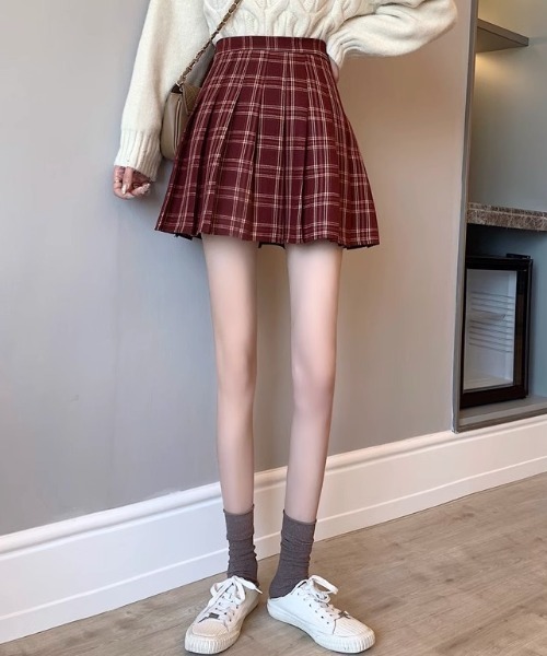 GEMEDA（ジェメダ）の「チェック柄ミニスカート（スカート・レディース・グレー/レッド・M/S）」の17枚目の写真