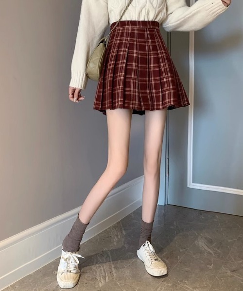 GEMEDA（ジェメダ）の「チェック柄ミニスカート（スカート・レディース・グレー/レッド・M/S）」の19枚目の写真