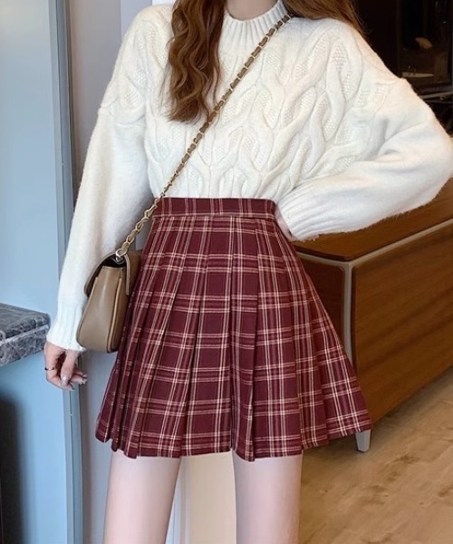 GEMEDA（ジェメダ）の「チェック柄ミニスカート（スカート・レディース・グレー/レッド・M/S）」の21枚目の写真