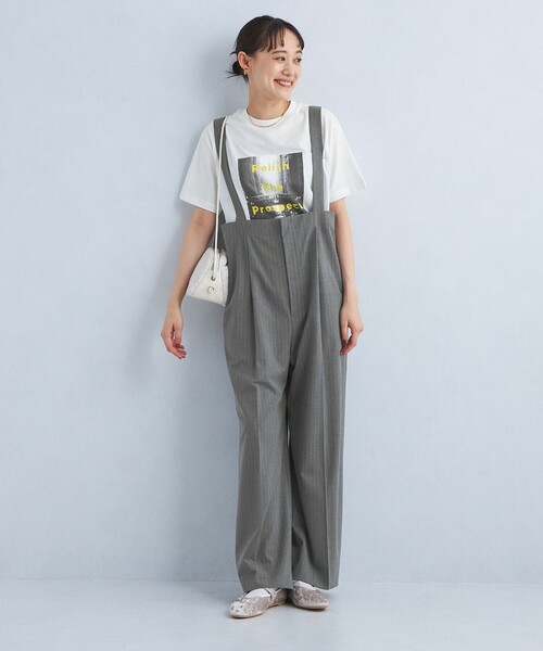 green label relaxing（グリーンレーベルリラクシング）の「サスペンダー サロペット -防シワ・ストレッチ-（サロペット/オーバーオール・レディース・グレー/ネイビー・FREE）」の11枚目の写真