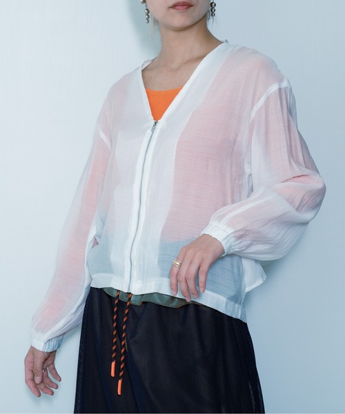 【ZOZO限定商品】バックフリルシアーブルゾン