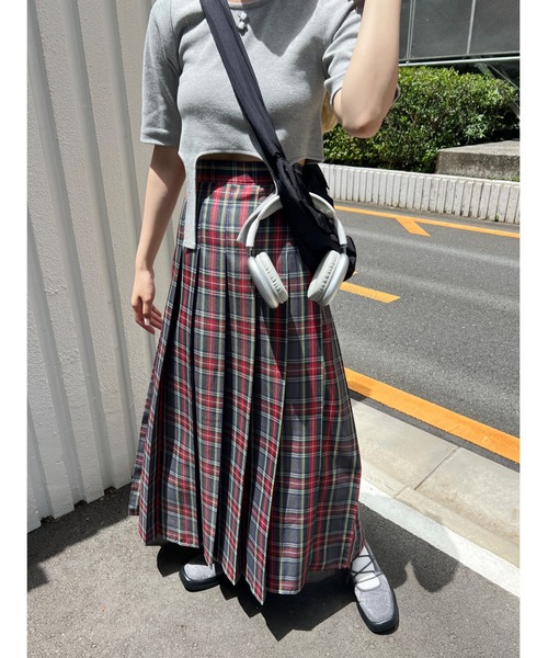 WC（ダブル シー）の「タータンチェックロングスカート