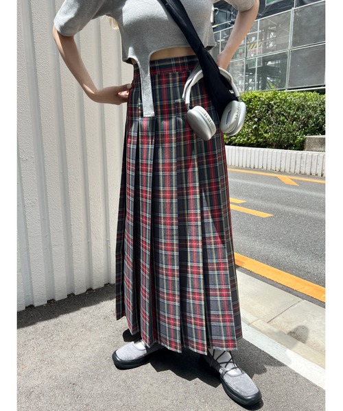 WC（ダブル シー）の「タータンチェックロングスカート