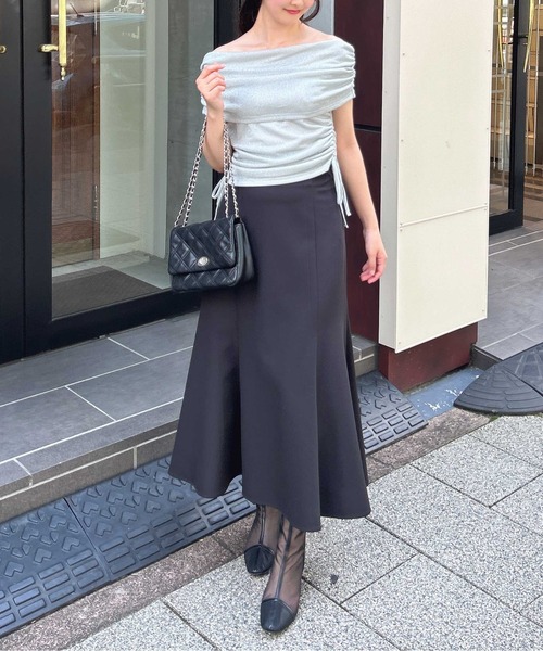 INGNI（イング）の「サイドギャザーオフショルラメトップス（Tシャツ/カットソー・レディース・シルバー系6/ブラック系その他6・M）」の20枚目の写真