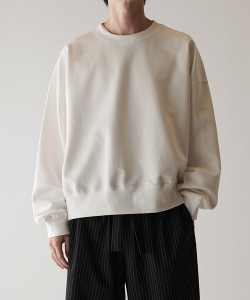 Lui's（ルイス）の「HARD コンパクトクルーネック スウェット（Tシャツ/カットソー・メンズ・オフホワイト/ブラック/チャコールグレー・S/M）」の4枚目の写真