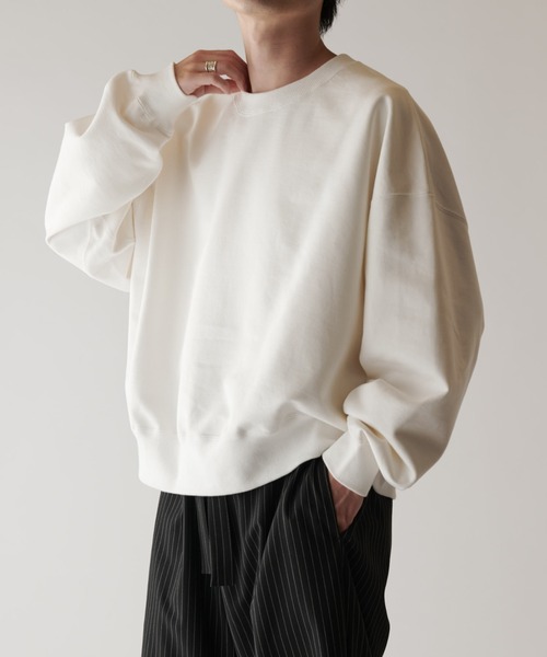 Lui's（ルイス）の「HARD コンパクトクルーネック スウェット（Tシャツ/カットソー・メンズ・オフホワイト/ブラック/チャコールグレー・S/M）」の6枚目の写真