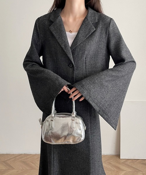 ABITOKYO（アビトーキョー）の「ツーイド袖スリットショート丈テーラージャケット＆マーメイドスカートセットアップ（セットアップ・レディース・ブラック/ブラウン系その他/レッド系その他/ブラウン/カーキ/ベージュ・S/M）」の11枚目の写真