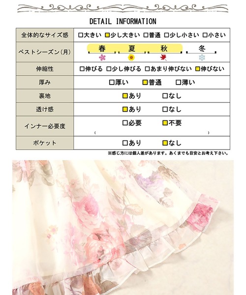 GOLDJAPAN(ゴールドジャパン)の「バックシャーリング花柄フリルトップス【大きいサイズ対応】(シャツ/ブラウス・レディース・ピンク・5L/LL/3L/4L/6L)」の18枚目の写真