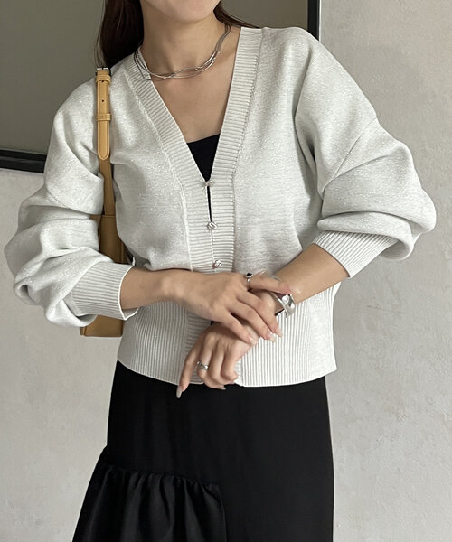 美品　MORABITO ラメ入り　カーディガン　ボレロ ラメカーディガン（カーディガン/ボレロ） | AUBRIOT（オブリオ