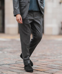 EDIFICE | SUPER 120’s ウールサキソニー テーパードパンツ【セットアップ着用可能】(スラックス)