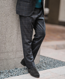 EDIFICE | SUPER 120’s ウールサキソニー テーパードパンツ【セットアップ着用可能】(スラックス)