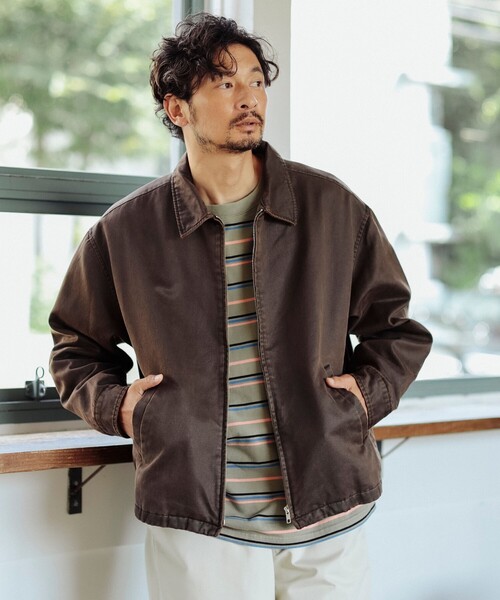 フェード ジップ ブルゾン BROWN B:MING by BEAMS（ビーミングバイビームス）の「フェード ジップ
