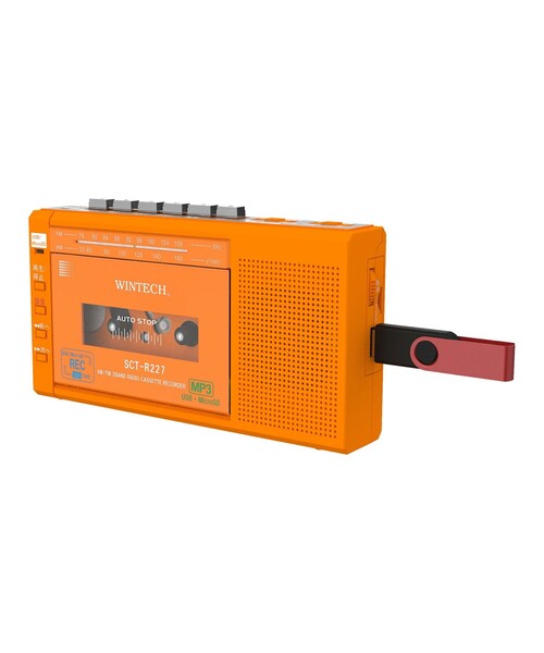 【匿名配送】WINTECH / MicroSD/USB録音対応モノラルラジカセ WINTECH / MicroSD/USB録音対応モノラルラジカセ（スピーカー）｜BEAMS