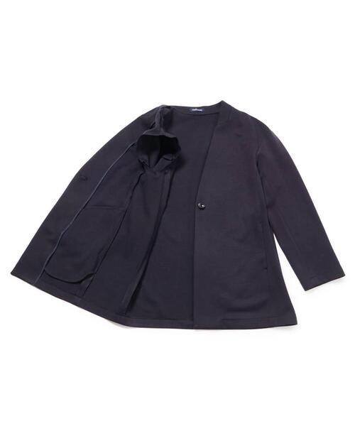 NEWYORKER（ニューヨーカー）の「マットポンチ ノーカラーコーディガン（ノーカラージャケット・レディース・ネイビー/グレイッシュベージュ・11号/9号）」の20枚目の写真