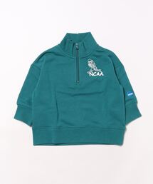 【NCAA】ロゴプリントハーフジップスウェット