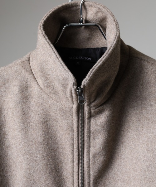 SUGGESTION（サジェッション）の「Classic melton stand jacket / クラシカル メルトン スタンドジャケット unisex（ブルゾン・メンズ・チェック/ブラック/グレイッシュベージュ・L/M）」の19枚目の写真