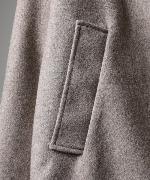 SUGGESTION（サジェッション）の「Classic melton stand jacket / クラシカル メルトン スタンドジャケット unisex（ブルゾン・メンズ・チェック/ブラック/グレイッシュベージュ・L/M）」の18枚目の写真