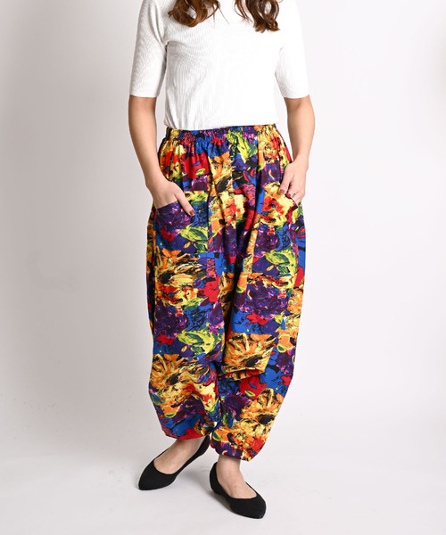 MARAI（マーライ）の「総柄 サルエルアラジンパンツ（その他パンツ・レディース・ブラック/ブラック系その他/ブルー/グリーン/グレー・FREE）」の5枚目の写真