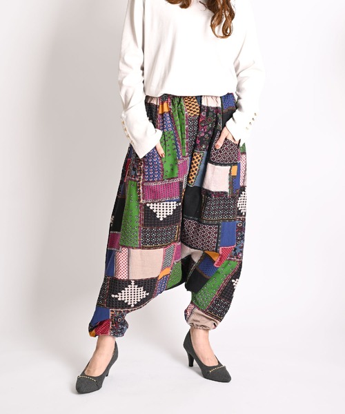 MARAI（マーライ）の「総柄 サルエルアラジンパンツ（その他パンツ・レディース・ブラック/ブラック系その他/ブルー/グリーン/グレー・FREE）」の14枚目の写真