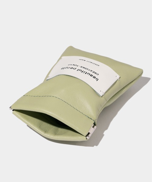 beautiful people（ビューティフルピープル）の「color leather      small case（財布・レディース・ライトグレー/チャコールグレー/オフホワイト/ブルーグレー/ライトグリーン/ブラック・FREE）」の10枚目の写真