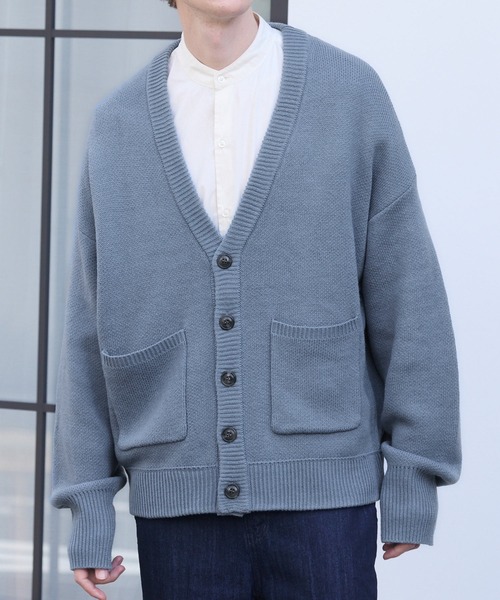 coca（coca）（コカ）の「ミラノリブニットカーディガン（カーディガン/ボレロ・メンズ・マスタード/ブラック/オレンジ/グリーン/ライトブルー/ベージュ・M/L）」の6枚目の写真