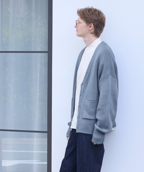 coca（coca）（コカ）の「ミラノリブニットカーディガン（カーディガン/ボレロ・メンズ・マスタード/ブラック/オレンジ/グリーン/ライトブルー/ベージュ・M/L）」の8枚目の写真