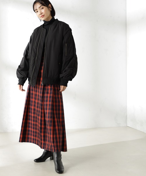 FOUND GOOD（ファウンドグッド）の「2WAYMA-1（MA-1・レディース・ブラウン系3/グリーン系8/アイボリー/ブラック・S/M/L）」の8枚目の写真