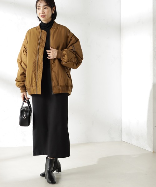 FOUND GOOD（ファウンドグッド）の「2WAYMA-1（MA-1・レディース・ブラウン系3/グリーン系8/アイボリー/ブラック・S/M/L）」の9枚目の写真