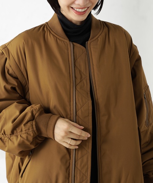 FOUND GOOD（ファウンドグッド）の「2WAYMA-1（MA-1・レディース・ブラウン系3/グリーン系8/アイボリー/ブラック・S/M/L）」の10枚目の写真