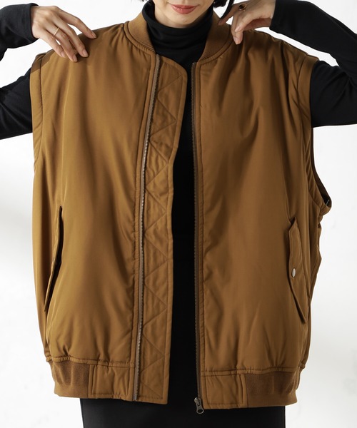 FOUND GOOD（ファウンドグッド）の「2WAYMA-1（MA-1・レディース・ブラウン系3/グリーン系8/アイボリー/ブラック・S/M/L）」の12枚目の写真