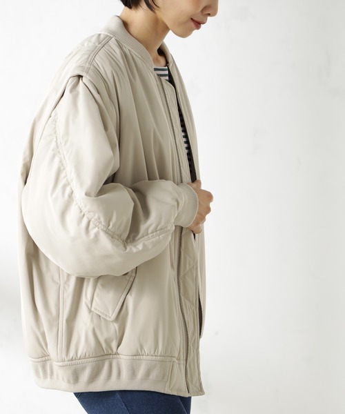 FOUND GOOD（ファウンドグッド）の「2WAYMA-1（MA-1・レディース・ブラウン系3/グリーン系8/アイボリー/ブラック・S/M/L）」の13枚目の写真