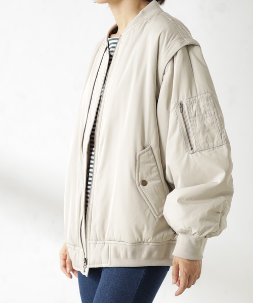 FOUND GOOD（ファウンドグッド）の「2WAYMA-1（MA-1・レディース・ブラウン系3/グリーン系8/アイボリー/ブラック・S/M/L）」の14枚目の写真