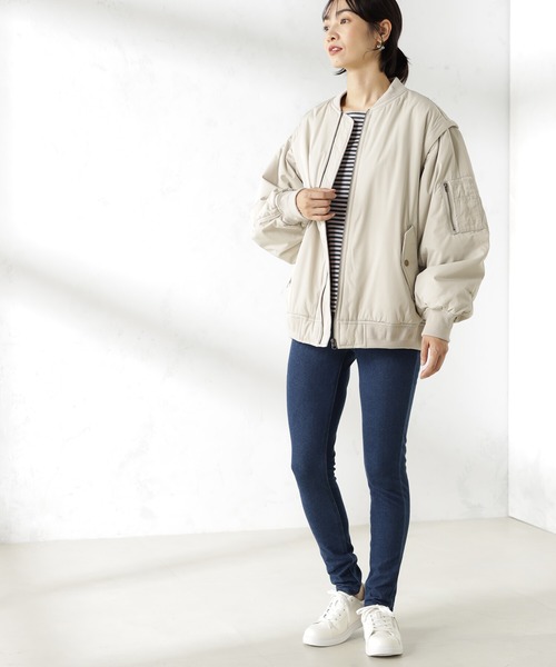 FOUND GOOD（ファウンドグッド）の「2WAYMA-1（MA-1・レディース・ブラウン系3/グリーン系8/アイボリー/ブラック・S/M/L）」の15枚目の写真