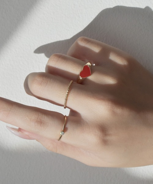 ゴールド ハートモチーフ リング 専用ケース付き 3_5c5bab8f731660fdb8ae4644b95b